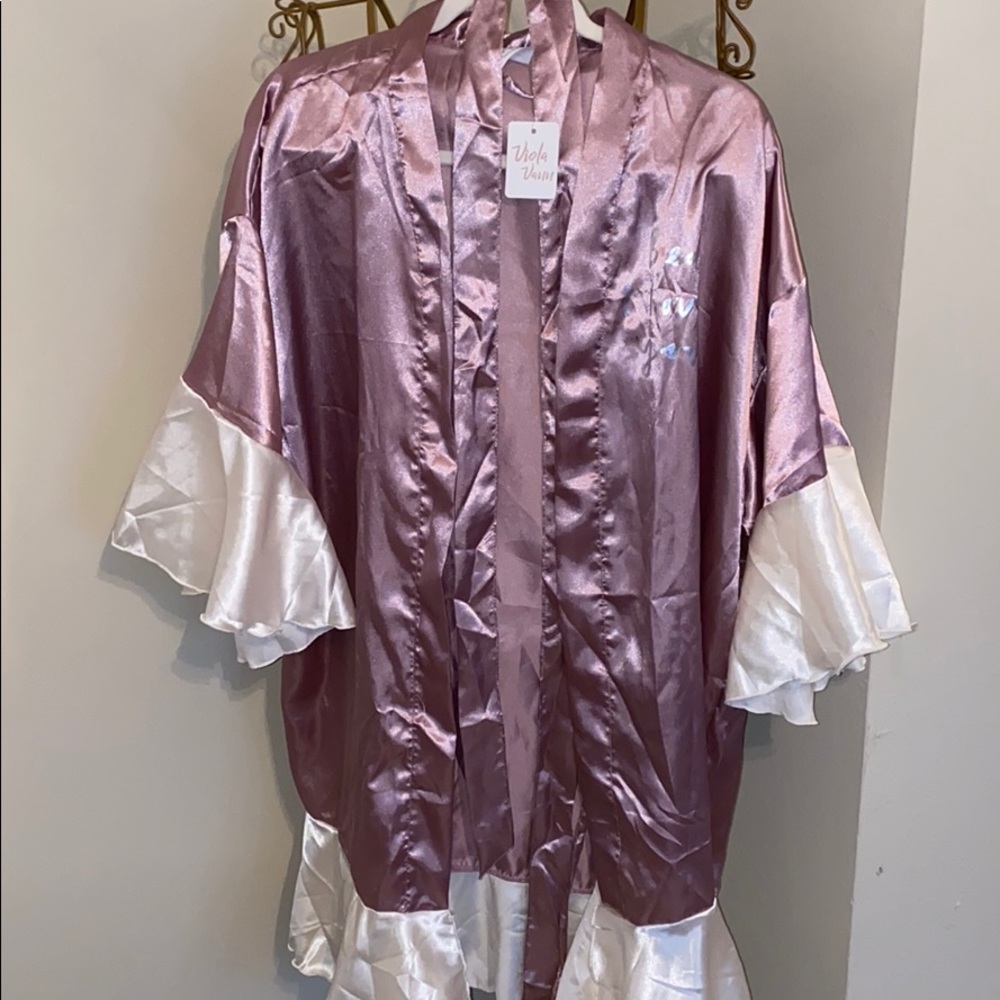 Silky robe